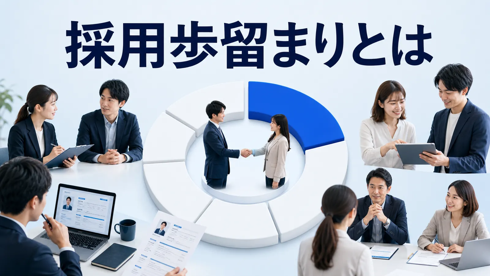 採用歩留まりとはを内容別のオリジナル構図で整理した解説画像
