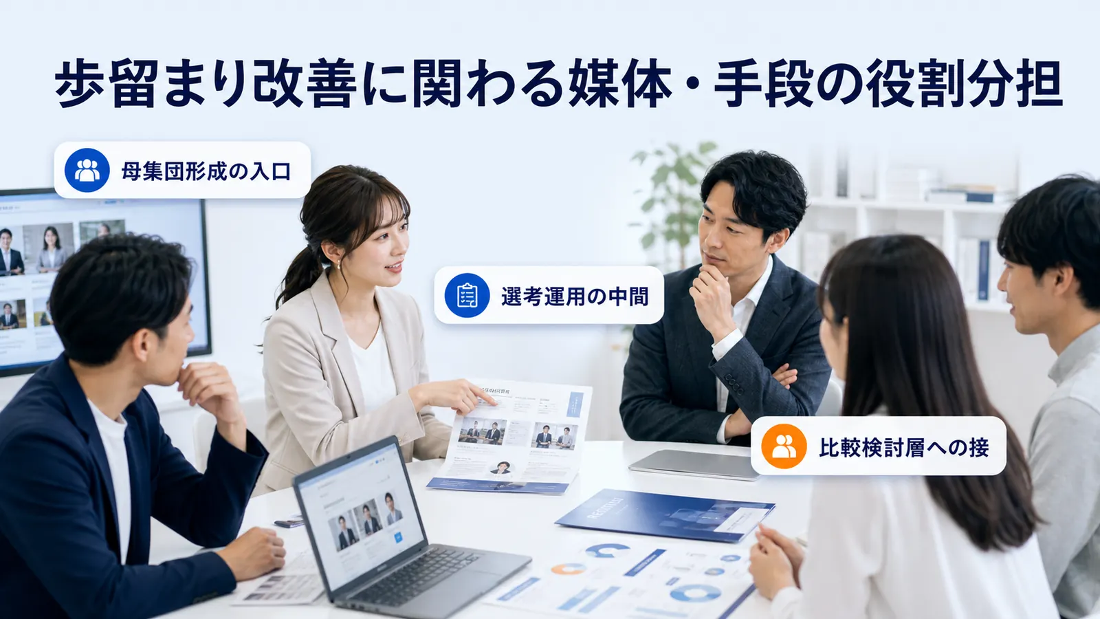 歩留まり改善に関わる媒体・手段の役割分担