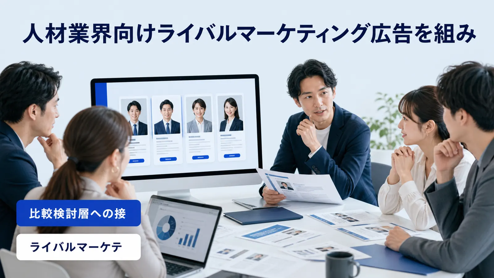 人材業界向けライバルマーケティング広告を組み