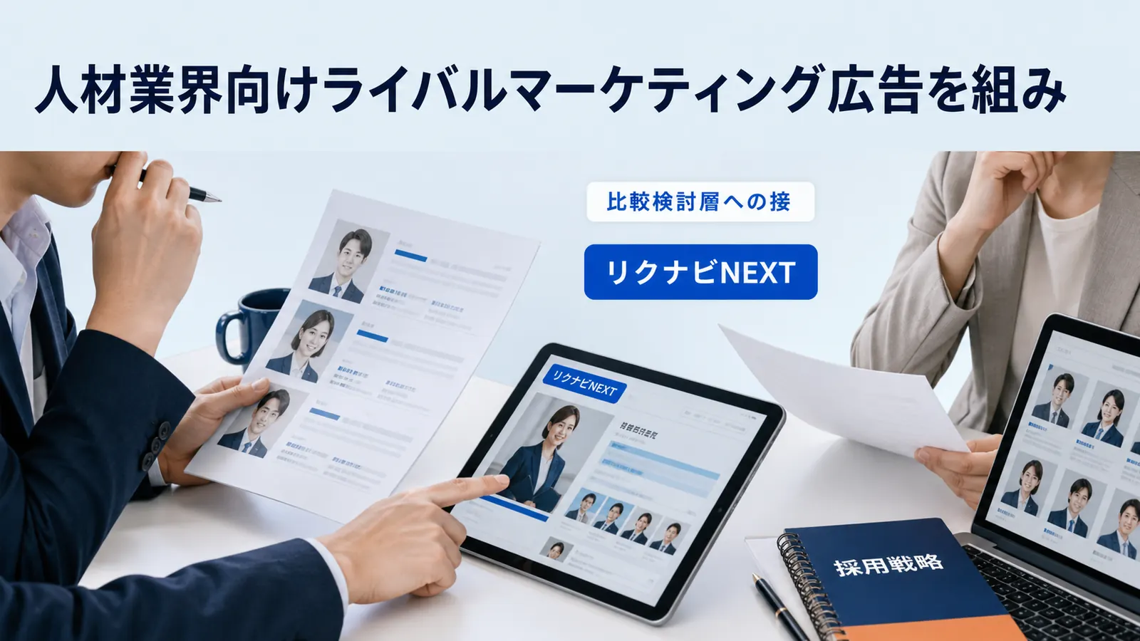 人材業界向けライバルマーケティング広告を組み