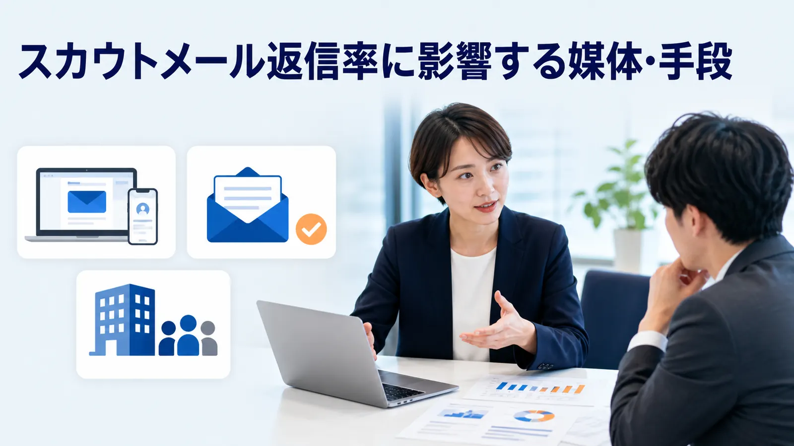 スカウトメール返信率に影響する媒体・手段