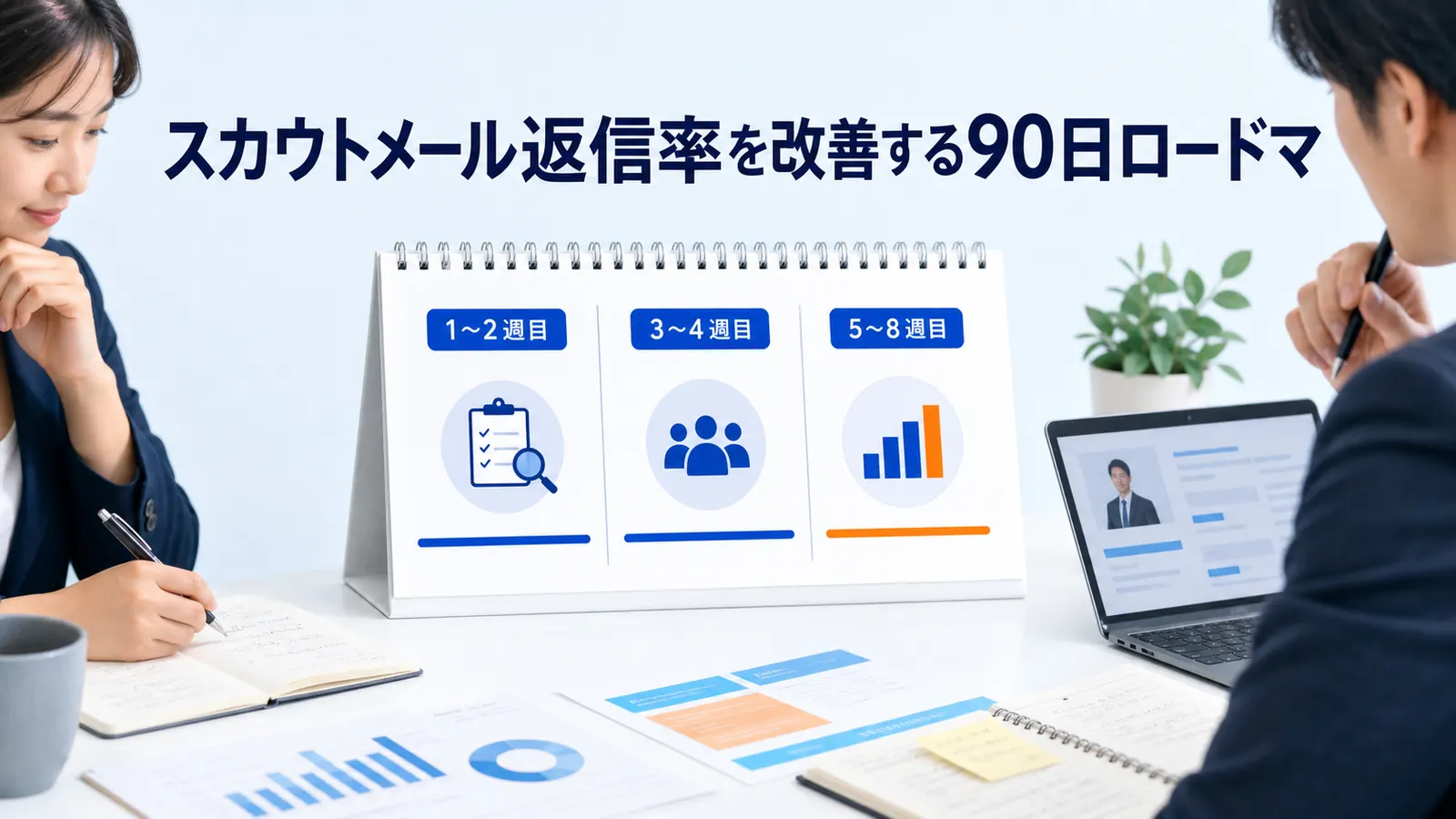 スカウトメール返信率を改善する90日ロードマ