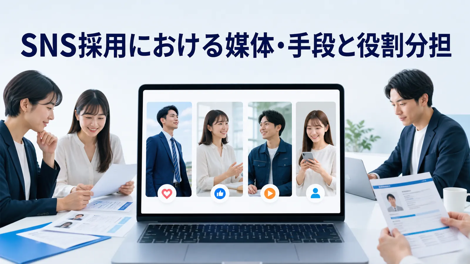 SNS採用における媒体・手段と役割分担