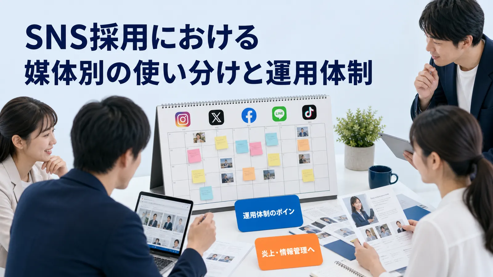 SNS採用における媒体別の使い分けと運用体制