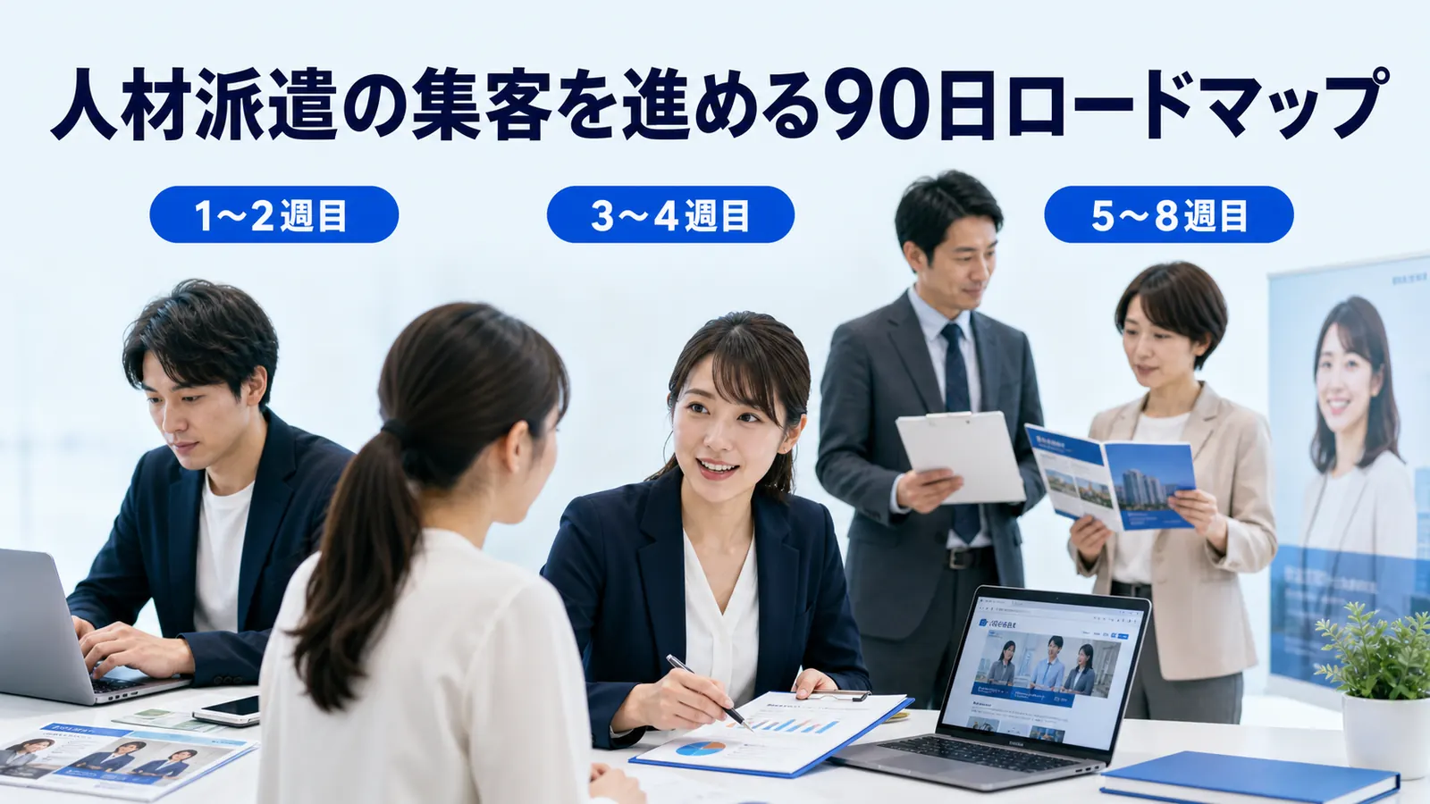 人材派遣の集客を進める90日ロードマップ