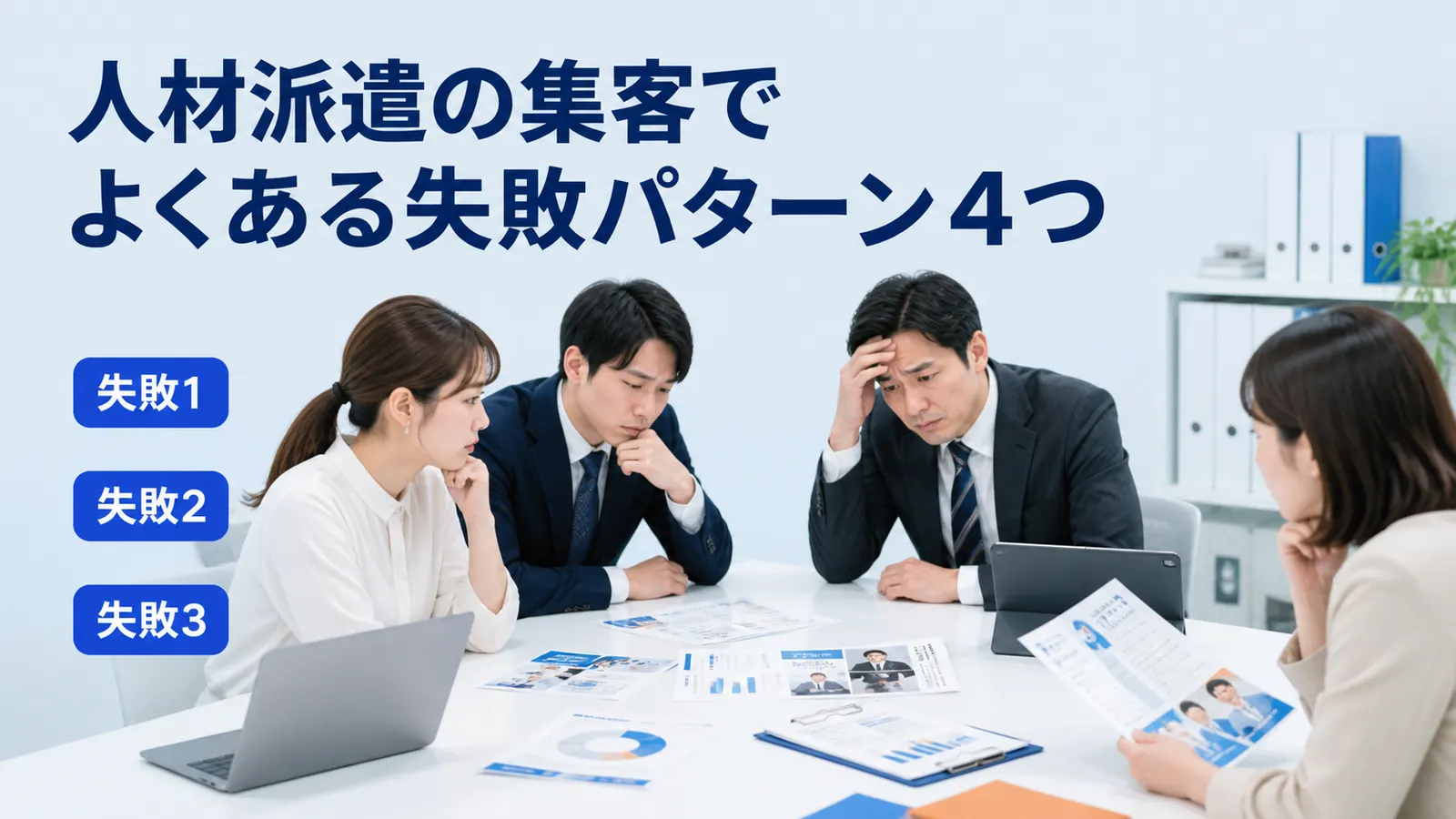 人材派遣の集客でよくある失敗パターン4つ