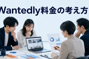 Wantedly料金の考え方を内容別のオリジナル構図で整理した解説画像