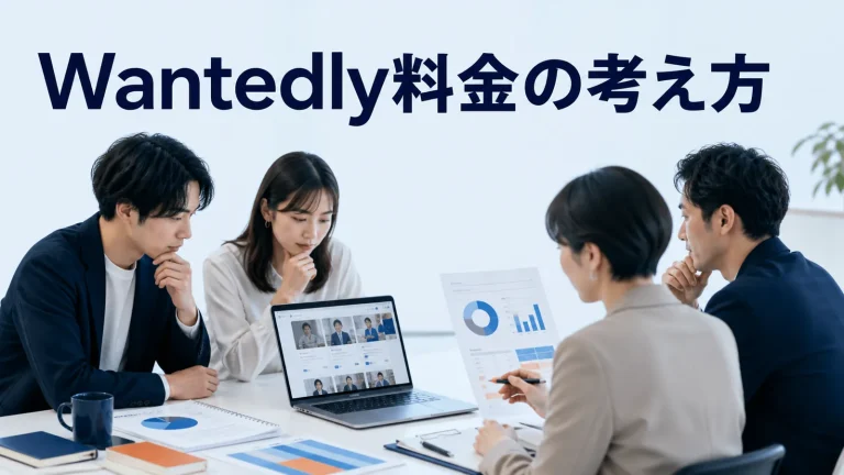 Wantedly料金の考え方を内容別のオリジナル構図で整理した解説画像