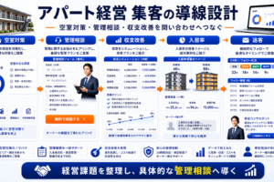 アパート経営 集客の方法｜問い合わせにつながる広告・LP・SEO導線を解説 Image 2.0 図解