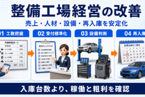 整備工場経営の改善方法｜売上・人材・設備・再入庫を安定させる