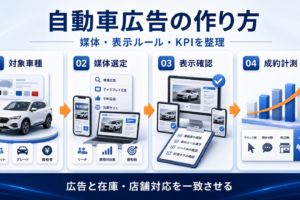 自動車広告の作り方｜媒体・表示ルール・クリエイティブ・KPI