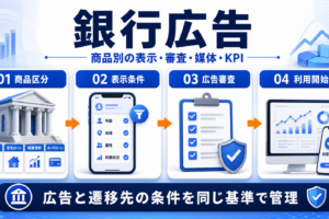 銀行広告の作り方｜商品別の表示・審査・媒体・KPIを解説