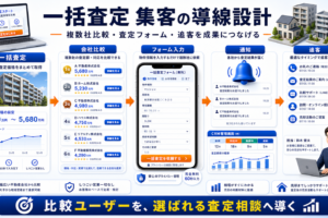 一括査定 集客の方法｜問い合わせにつながる広告・LP・SEO導線を解説 Image 2.0 図解