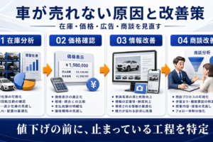 車が売れない原因は？在庫・価格・広告・商談を見直す改善策
