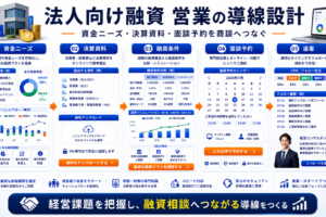 法人向け融資 営業の方法｜審査前の不安を減らし相談につなげる広告・LP導線を解説 Image 2.0 図解
