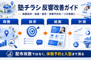 塾 チラシの実務をまとめたImage 2.0図解