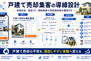 戸建て売却 集客の方法｜問い合わせにつながる広告・LP・SEO導線を解説 Image 2.0 図解