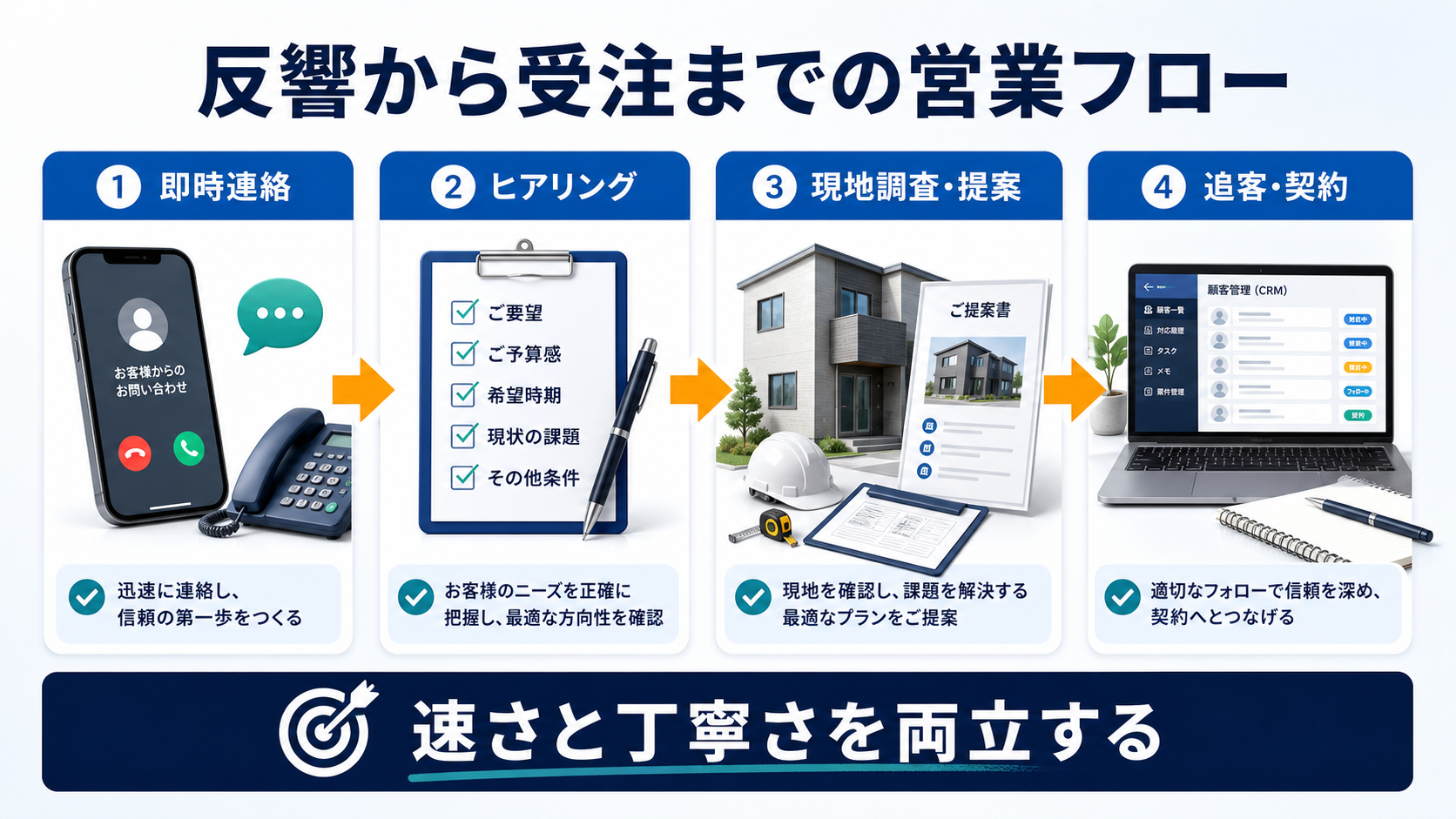 問い合わせ後の営業フローを整える