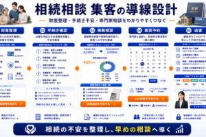 相続相談 集客の方法｜相談・申込につながる広告・LP・追客導線を解説 Image 2.0 図解