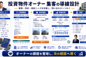 投資物件オーナー 集客の方法｜問い合わせにつながる広告・LP・SEO導線を解説 Image 2.0 図解