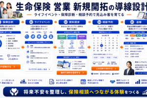 生命保険 営業 新規開拓の方法｜相談・申込につながる広告・LP・追客導線を解説 Image 2.0 図解