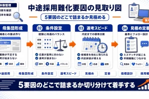 中途採用が難しい理由｜母集団形成から見極め・定着までの打ち手
