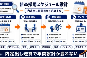 新卒採用スケジュールの立て方｜年間の流れと逆算設計を解説