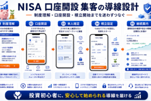 NISA 口座開設 集客の方法｜制度理解から申込につなげる広告・LP・追客導線を解説 Image 2.0 図解