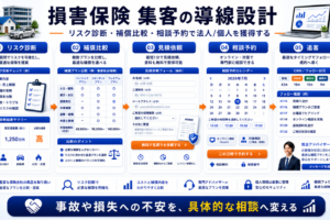 損害保険 集客の方法｜相談・申込につながる広告・LP・追客導線を解説 Image 2.0 図解