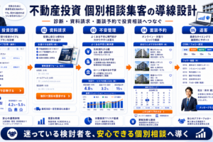 不動産投資 個別相談 集客の方法｜問い合わせにつながる広告・LP・SEO導線を解説 Image 2.0 図解