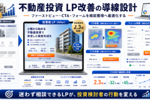 不動産投資LP改善の方法｜個別相談につながる見出し・CTA・導線設計 Image 2.0 図解