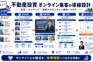 不動産投資 オンライン集客の方法｜問い合わせにつながる広告・LP・SEO導線を解説 Image 2.0 図解