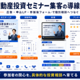 不動産投資 セミナー集客の方法|問い合わせにつながる広告・LP・SEO導線を解説 Image 2.0 図解