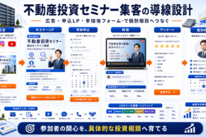 不動産投資 セミナー集客の方法｜問い合わせにつながる広告・LP・SEO導線を解説 Image 2.0 図解