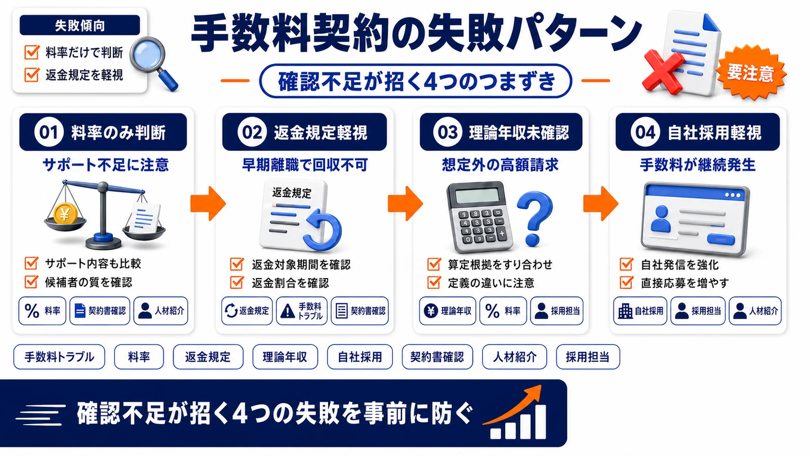 人材紹介手数料の失敗パターンを整理したImage 2.0図解