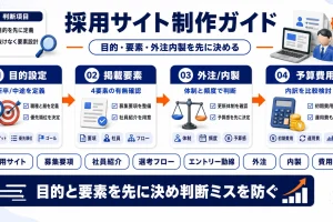 採用サイト制作の進め方｜掲載要素・外注内製・費用感の判断基準