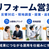 リフォーム営業の進め方｜反響対応・現地調査・提案・追客を解説