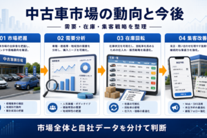 中古車市場の動向と今後｜販売店が押さえる需要・在庫・集客戦略