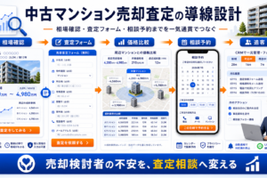 中古マンション 売却査定の方法｜問い合わせにつながる広告・LP・SEO導線を解説 Image 2.0 図解