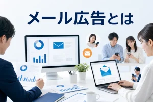 メール広告とはを内容別のオリジナル構図で整理した図解