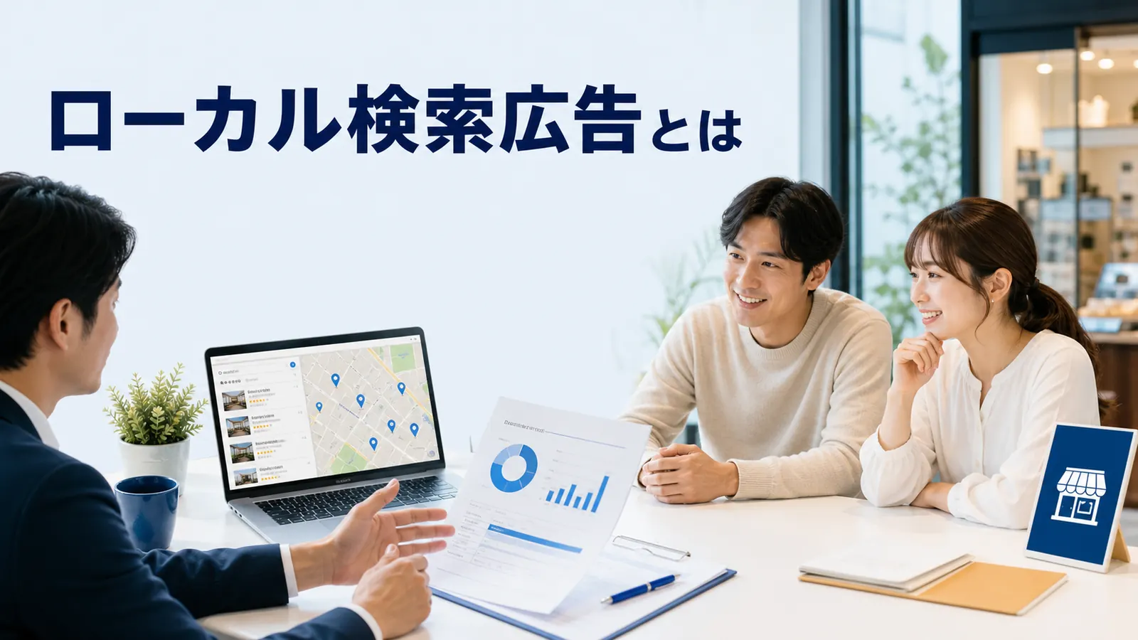 ローカル検索広告とはを内容別のオリジナル構図で整理した図解