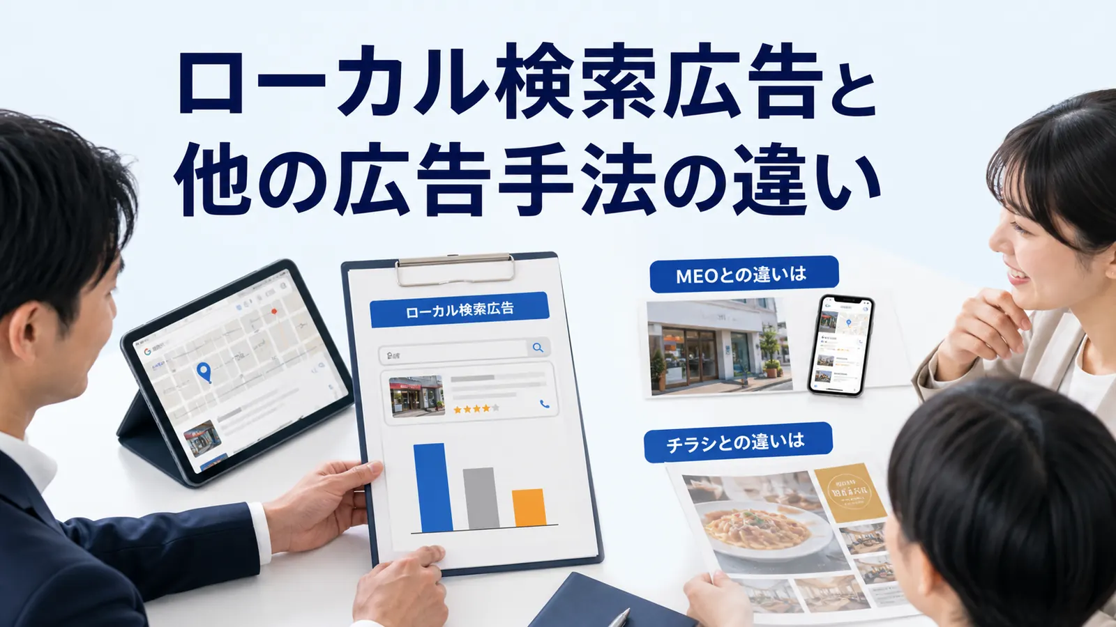 ローカル検索広告と他の広告手法の違い