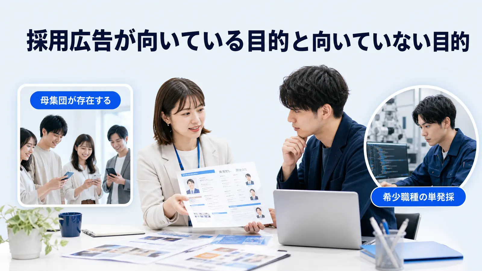 採用広告が向いている目的と向いていない目的