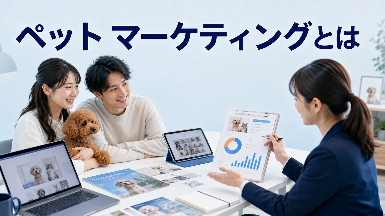 ペット マーケティングとはを内容別のオリジナル構図で整理した図解