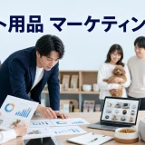 ペット用品 マーケティングとはを内容別のオリジナル構図で整理した図解