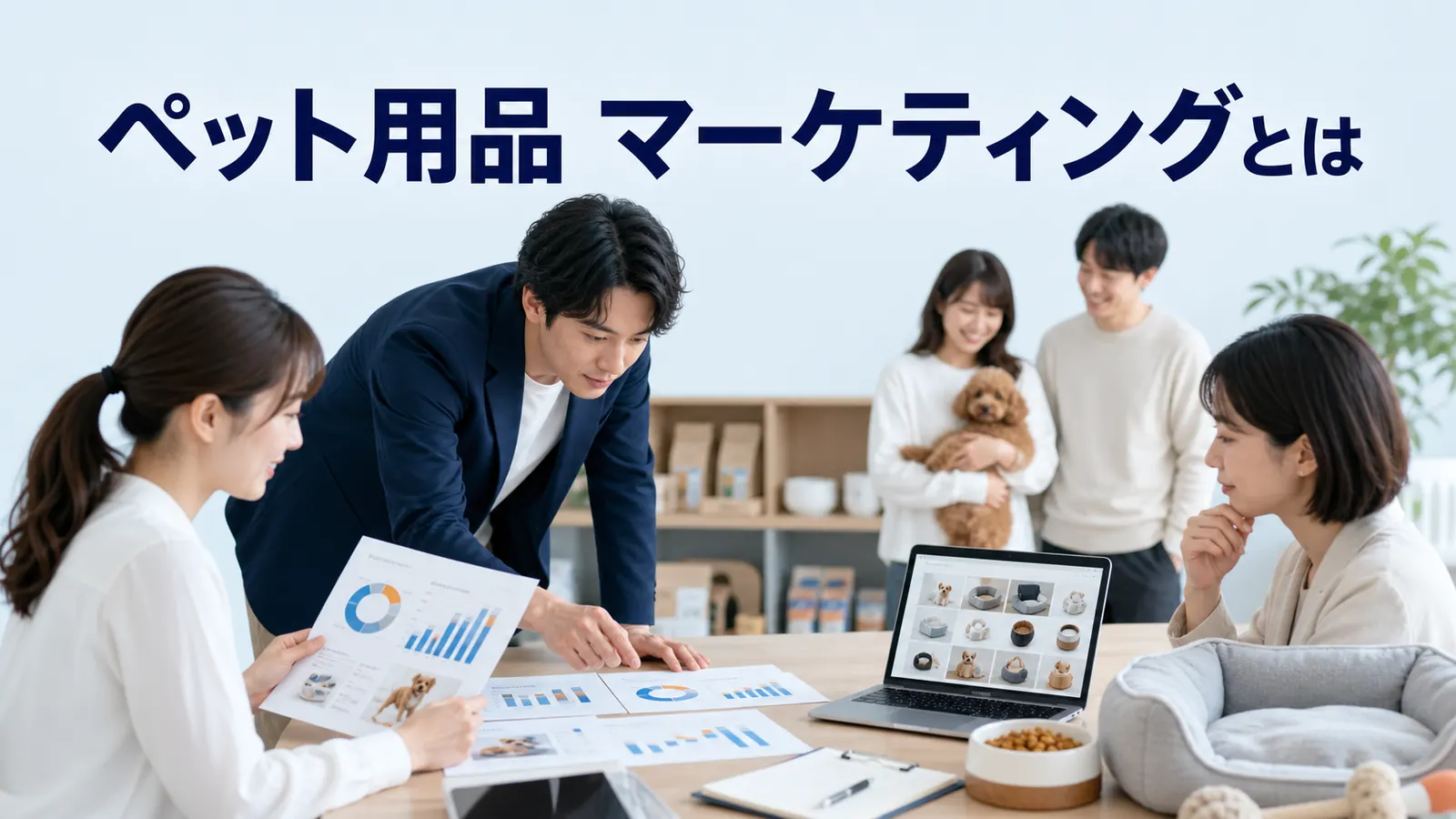 ペット用品 マーケティングとはを内容別のオリジナル構図で整理した図解