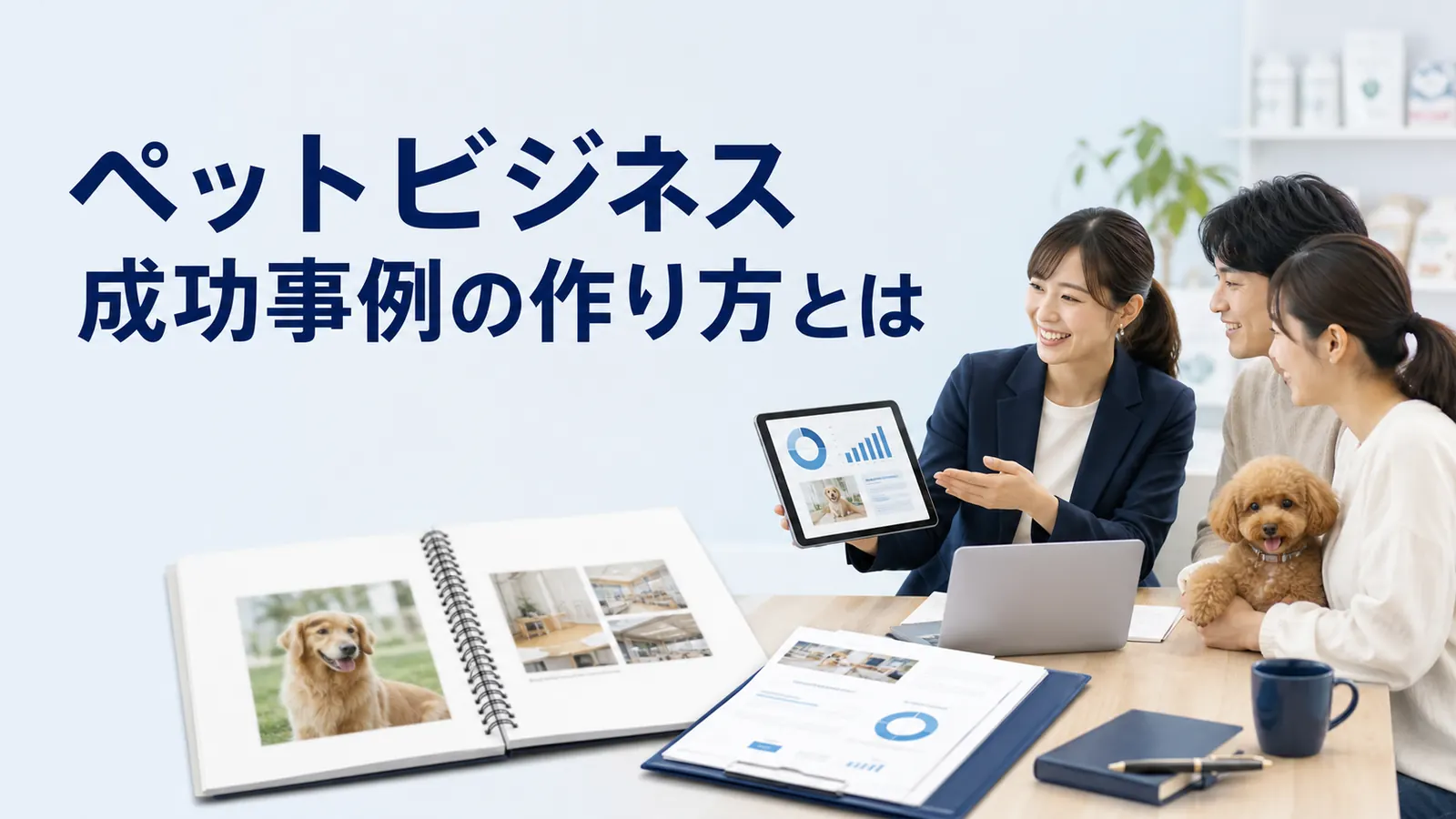 ペットビジネス 成功事例の作り方とはを内容別のオリジナル構図で整理した図解