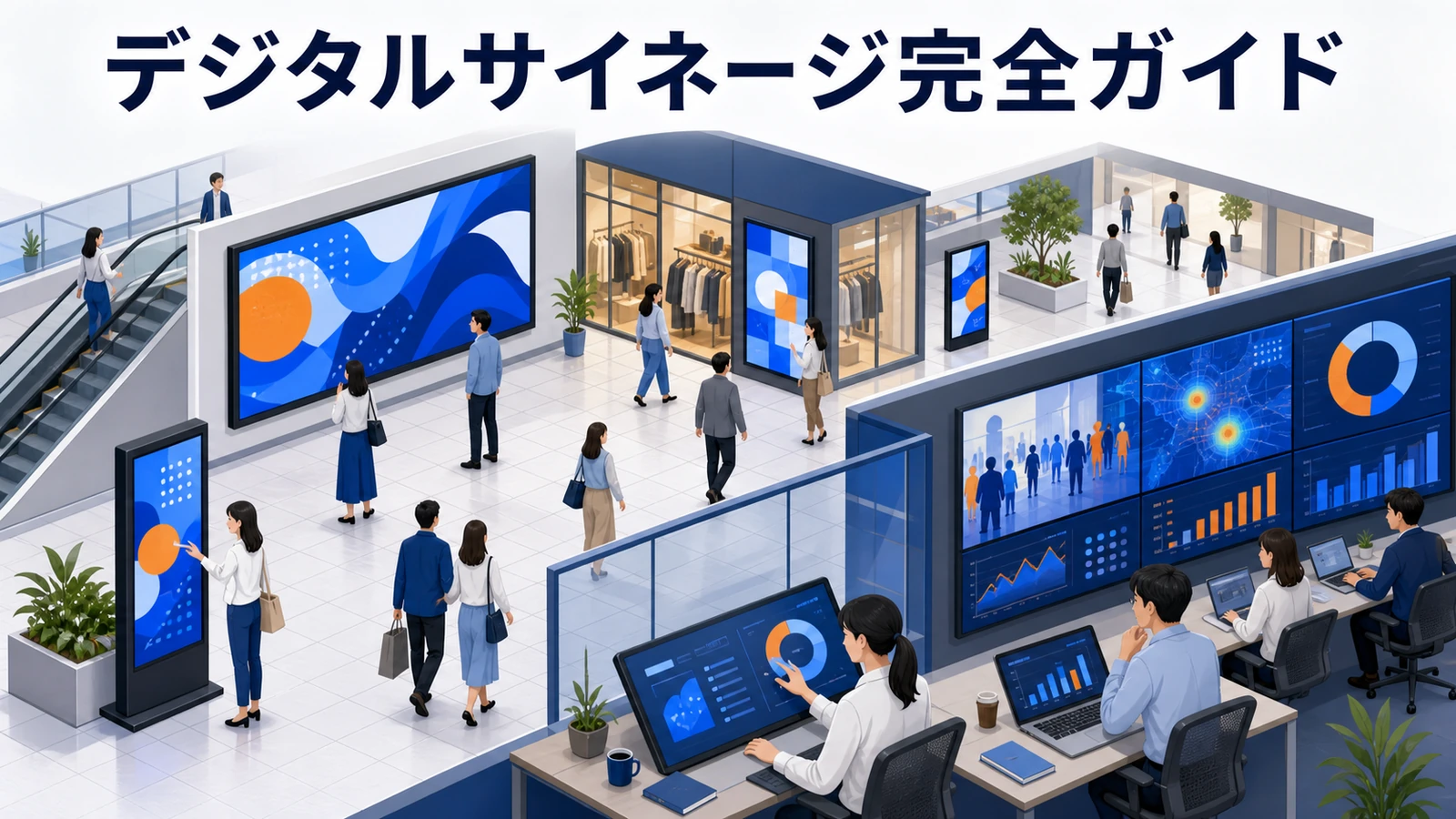 【2026年最新】デジタルサイネージ完全ガイド｜AI配信・プログラマティックDOOH・インタラクティブ活用まで Image 2.0 図解