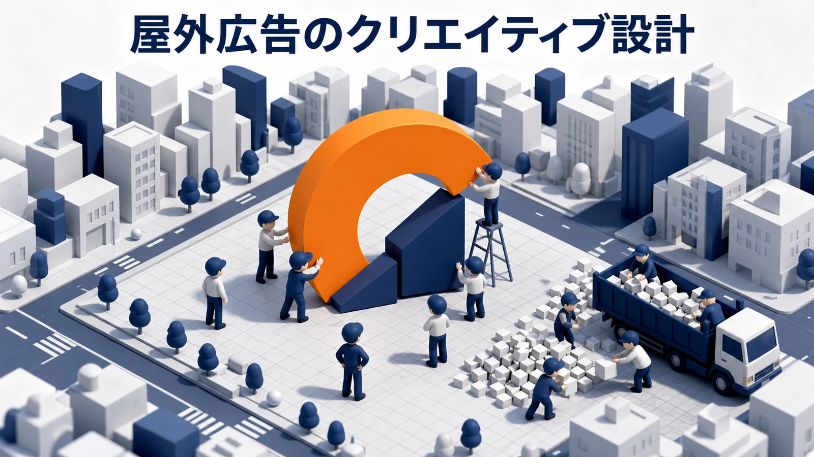 屋外広告のクリエイティブ設計を解説するimage2.0インフォグラフィック