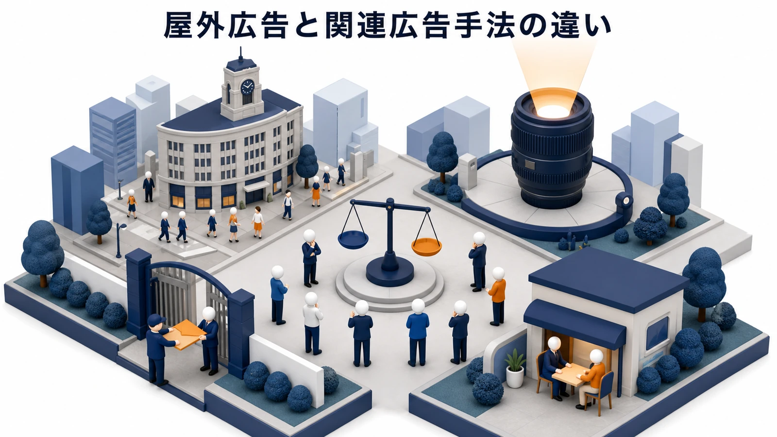 屋外広告と関連広告手法の違いを解説するimage2.0インフォグラフィック